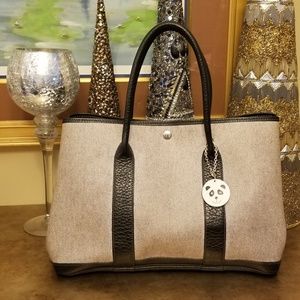 Authentic HERMES Epsom Panda Key Chain Bag Charm